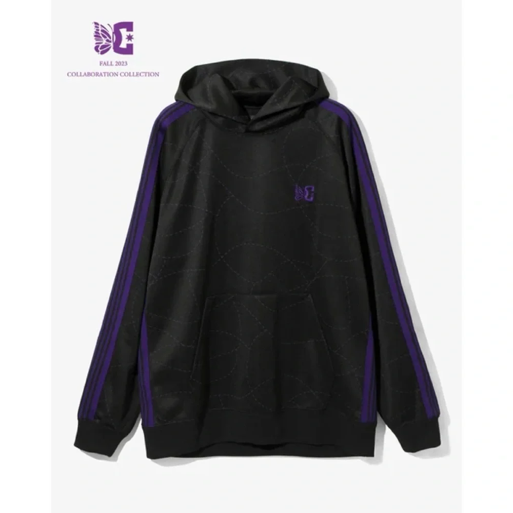 NWT NEEDLES x DC Shoes Edition Black & Purple Hoodie Sweater Jacket M​